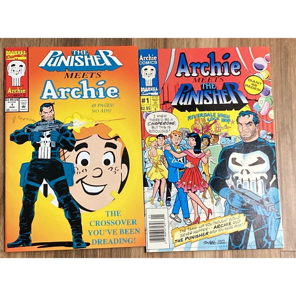 Archie Meets The Punisher Issue No. 1 Set, Both Covers (1994) Marvel Comics Lot